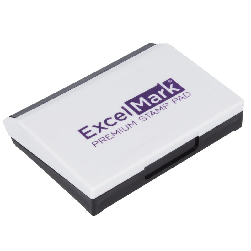 ExcelMark Ink Pads for Rubber Stamps Medium Size 2-5/8â€ by 4-1/4â€ (Purple) - Image 1